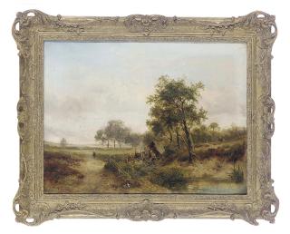 Joseph Thors - Figures beside a pond