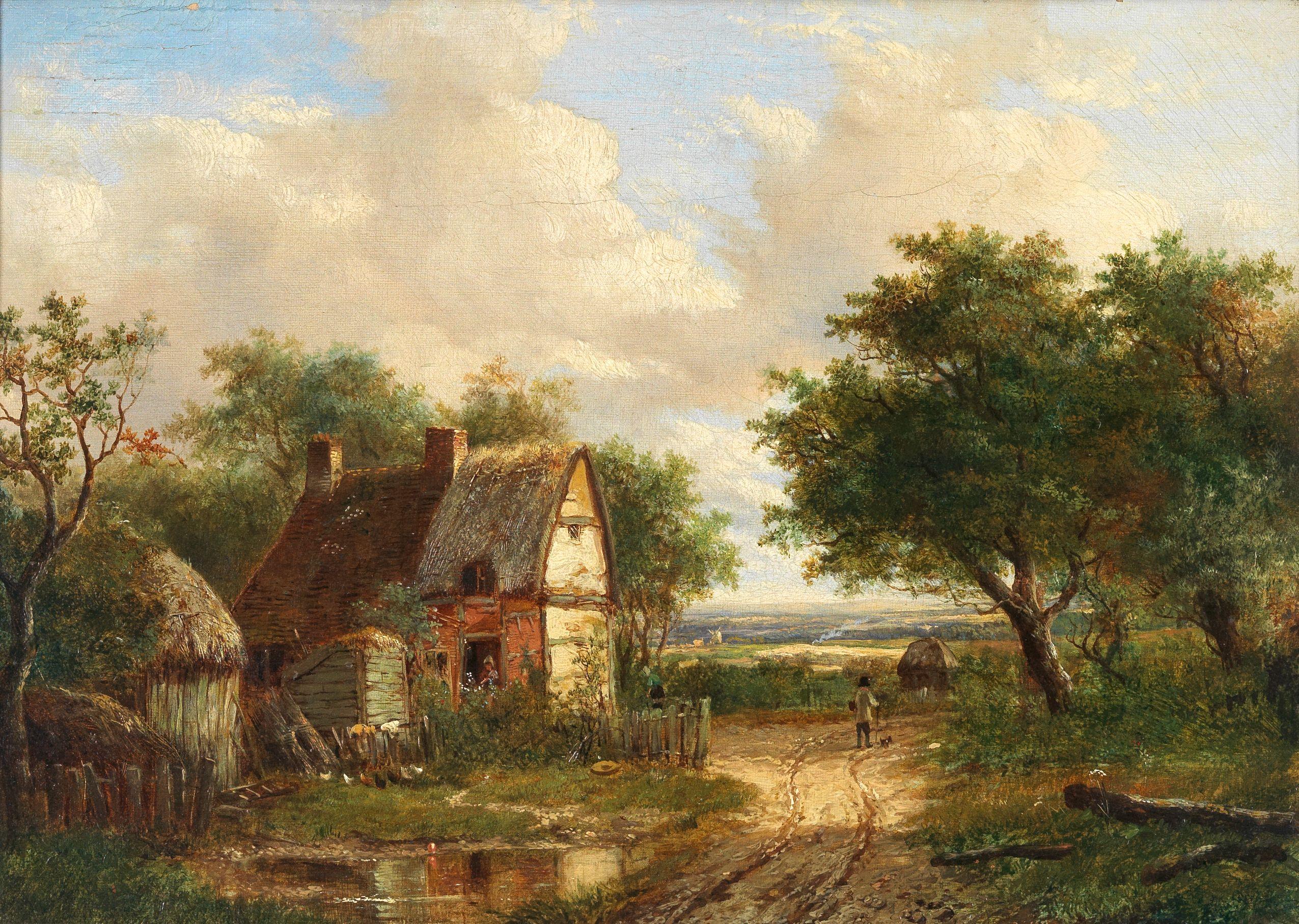 Joseph Thors - Landscapes near Leamington, Warwickshire, a pair each 25.4 x 35.6cm (10 x 14in). (2)