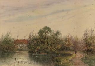 Joseph Thors - Punting across the lake (illustrated); and Watching the fisherman