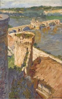Joseph-Victor Communal - Paysage fluvial