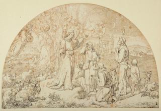 Joseph von Führich - Die Verkündigung auf dem Hirtenfeld.