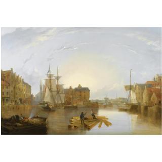 Joseph Walter - A Harbour At Dusk