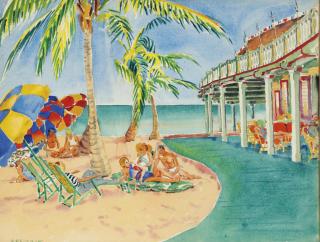 Joseph Webster Golinkin - Sun And Surf Cabanas