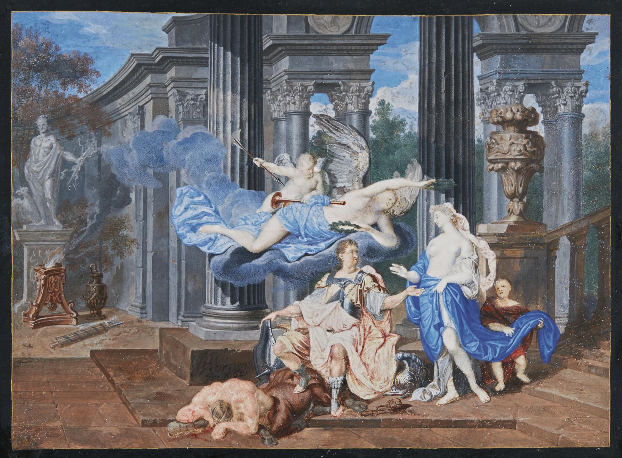 Joseph Werner - Theseus Crowned With A Laurel Wreath After Slaying The Centaur Bianor