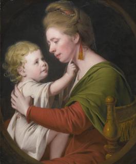 Joseph Wright Of Derby, A.R.A. - Portrait Of Jane Darwin (1746-1835) And Her Son William Brown Darwin (1774-1841)