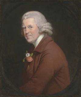 Joseph Wright Of Derby, A.R.A. - Portrait Of Old John, Head Waiter At The King\'S Head Inn In Derby, Half-Length, In A Painted Oval