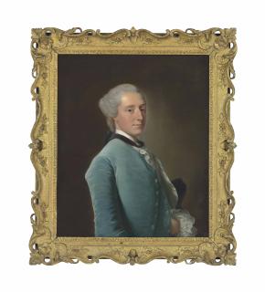 Joseph Wright Of Derby, A.R.A. - Portrait of Ralph Sneyd (1723-1793), half-length, in a blue velvet coat