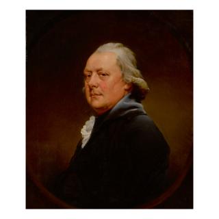 Joseph Wright Of Derby, A.R.A. - Portrait Of Reverend Christopher Alderson, Bust-Length, Looking Over His Shoulder, In A Painted Oval
