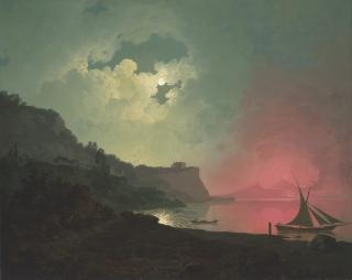 Joseph Wright Of Derby, A.R.A. - Vesuvius in eruption, viewed from Posillipo