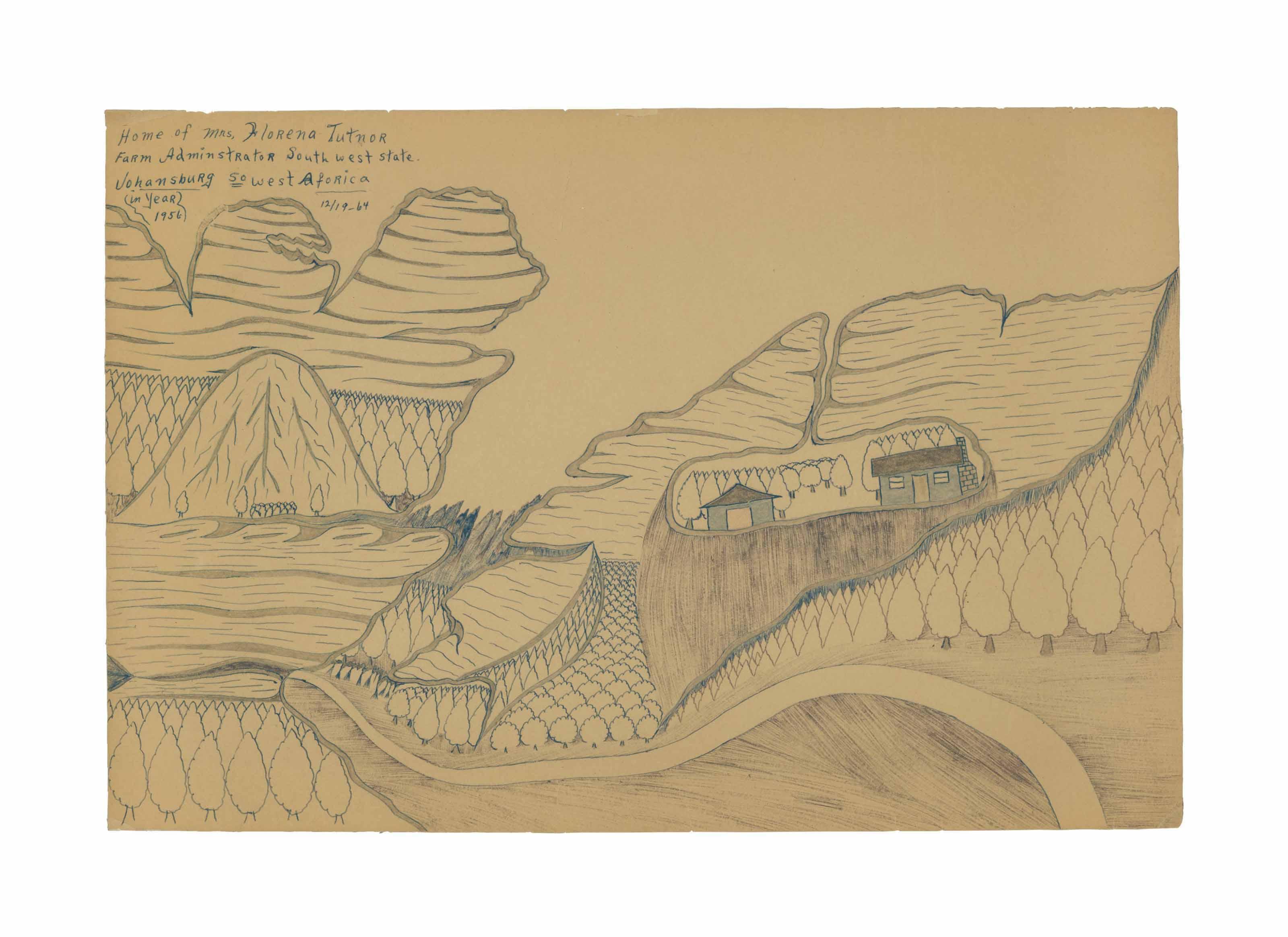 Joseph Yoakum - Home of Mrs. Florena Tutnor, dated 1964