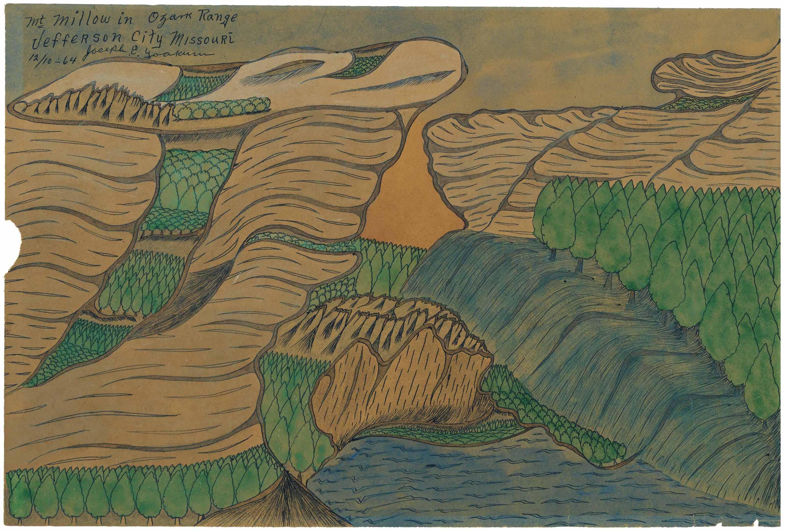 Joseph Yoakum - Mt Millow in Ozark Range Jefferson City Missouri, 1964