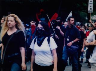 Josephine Meckseper - Untitled (March On Washington September 24, 2005, Kids With Scarves)