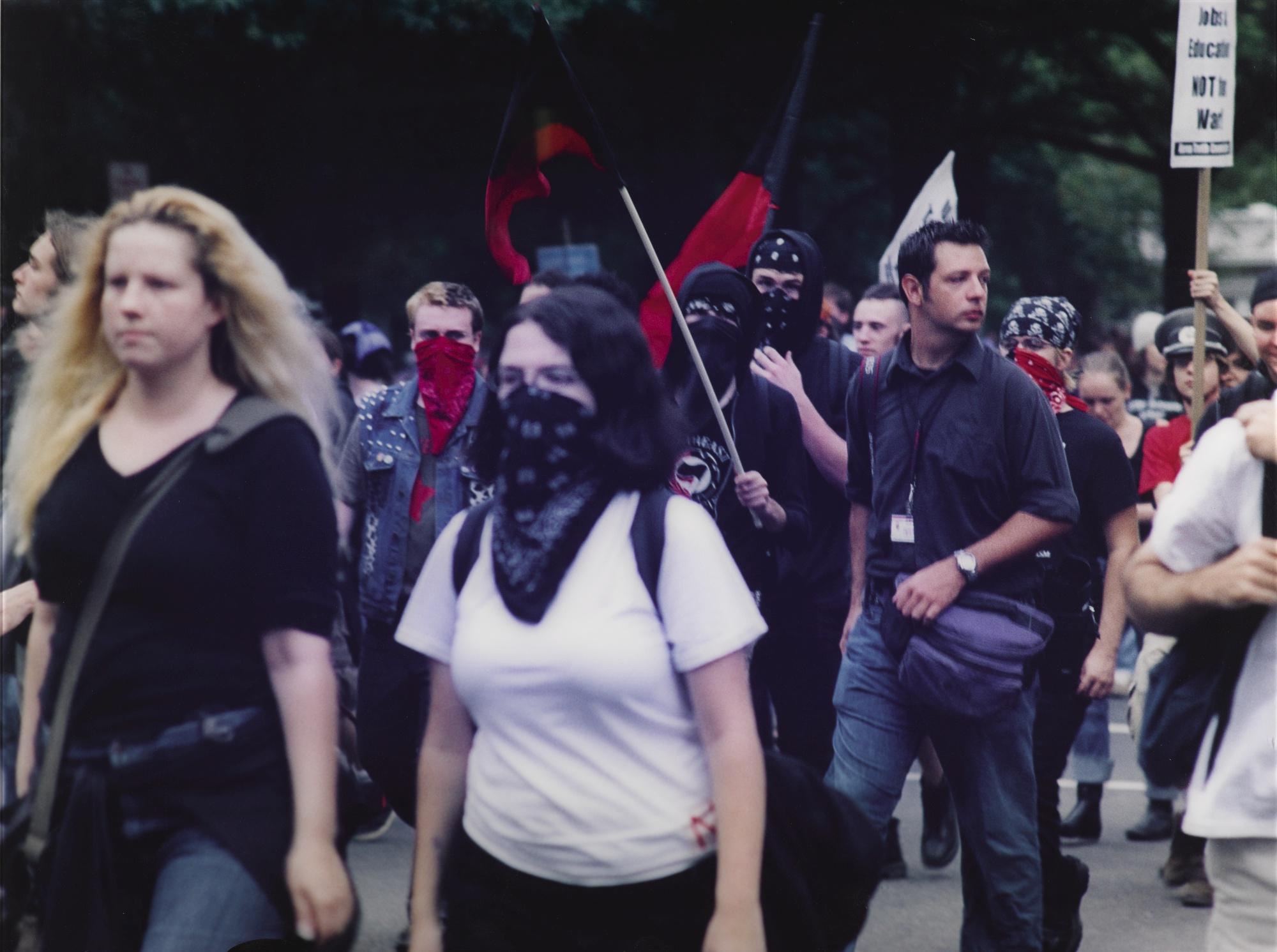 Josephine Meckseper - Untitled (March On Washington September 24, 2005, Kids With Scarves)