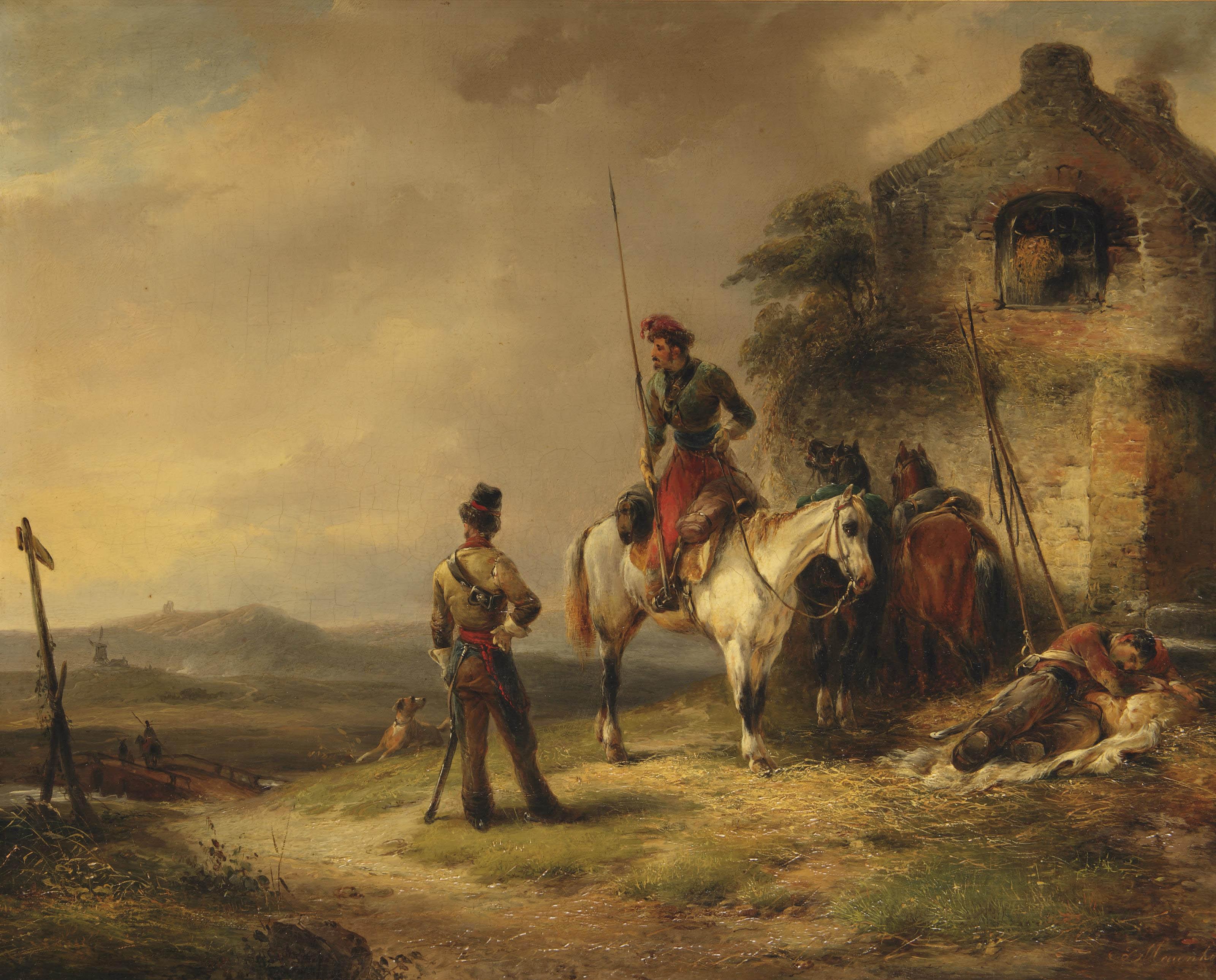 Josephus Jodocus Moerenhout - Cossacks from the Imperial Russian Army