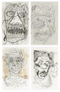 Josh Smith - Untitled (face drawing)