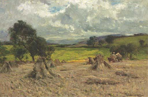 Joshua Anderson Hague, R.I., R.B.A., P.R.C.A. - Hay Stacks