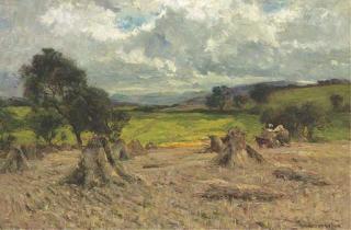 Joshua Anderson Hague, R.I., R.B.A., P.R.C.A. - Hay Stacks