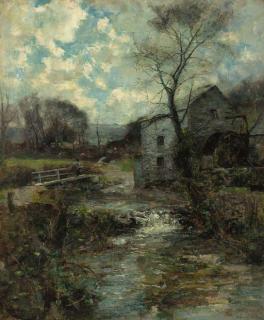Joshua Anderson Hague, R.I., R.B.A., P.R.C.A. - The watermill