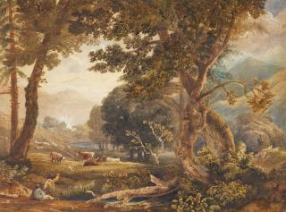 Joshua Cristall P.O.W.S. - Nant Gwynant, Caernavonshire, North Wales  