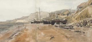 Joshua Cristall, P.O.W.S. - The beach at Ventnor, Isle of Wight