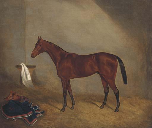 Joshua Dighton - A Bay Racehorse In A Stable