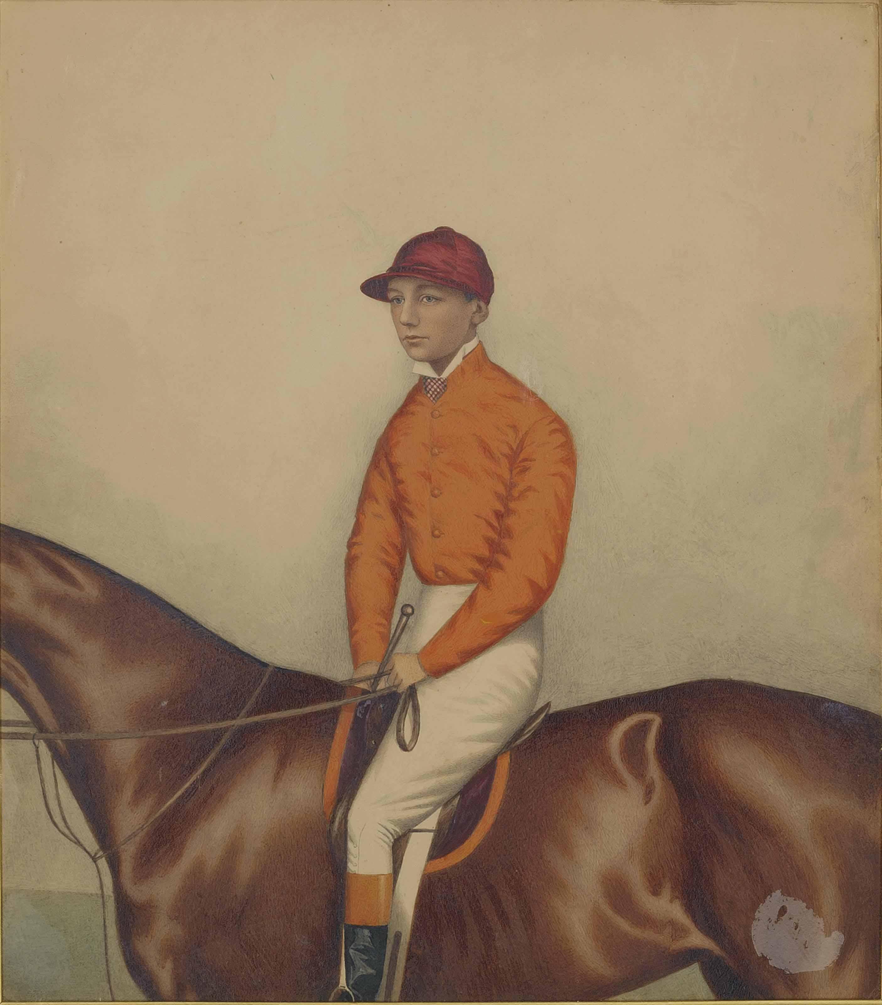 Joshua Dighton - N. Robinson on horseback; and The jockey Finlay on a bay racehorse