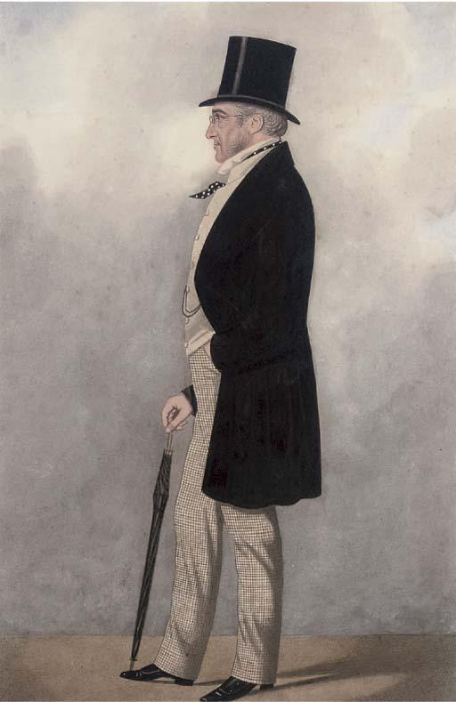 Joshua Dighton - Portrait of Lord Henry Bentck, Full-Length, With An Umbrella (Illustrated); And Portrait of The 5Th Duke of Portland, Full-Length, With Arms Folded
