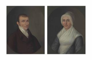 Joshua Johnson - A Baltimore Shipowner And His Wife; A Pair Of Portraits