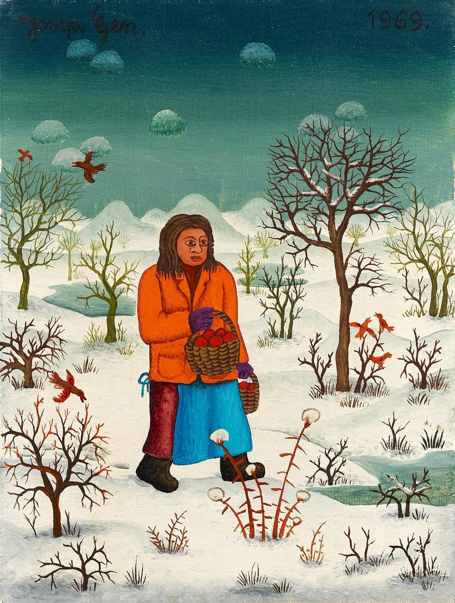 Josip Generalic - Bauersfrau mit Äpfeln