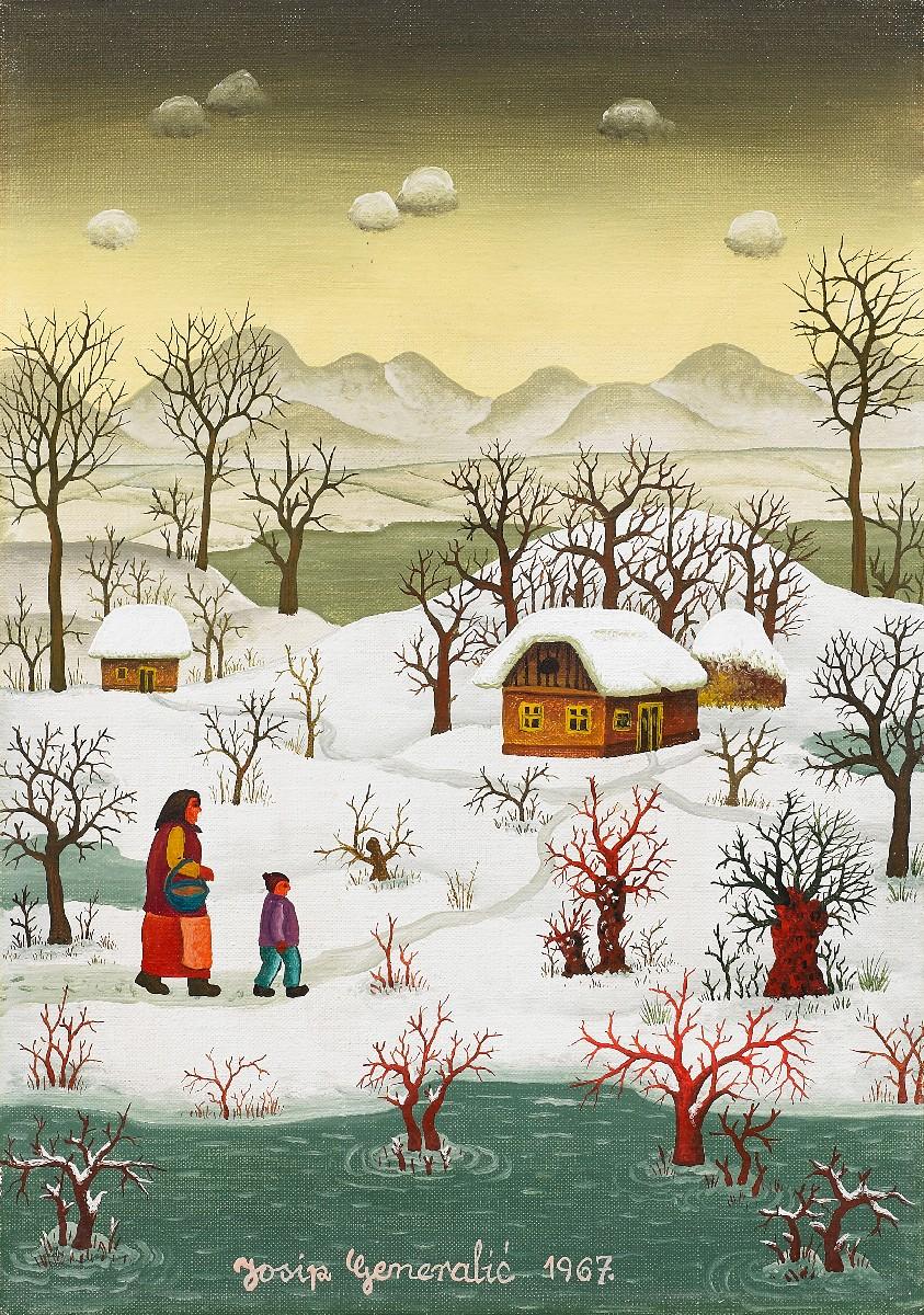 Josip Generalic - Dorf im Winter