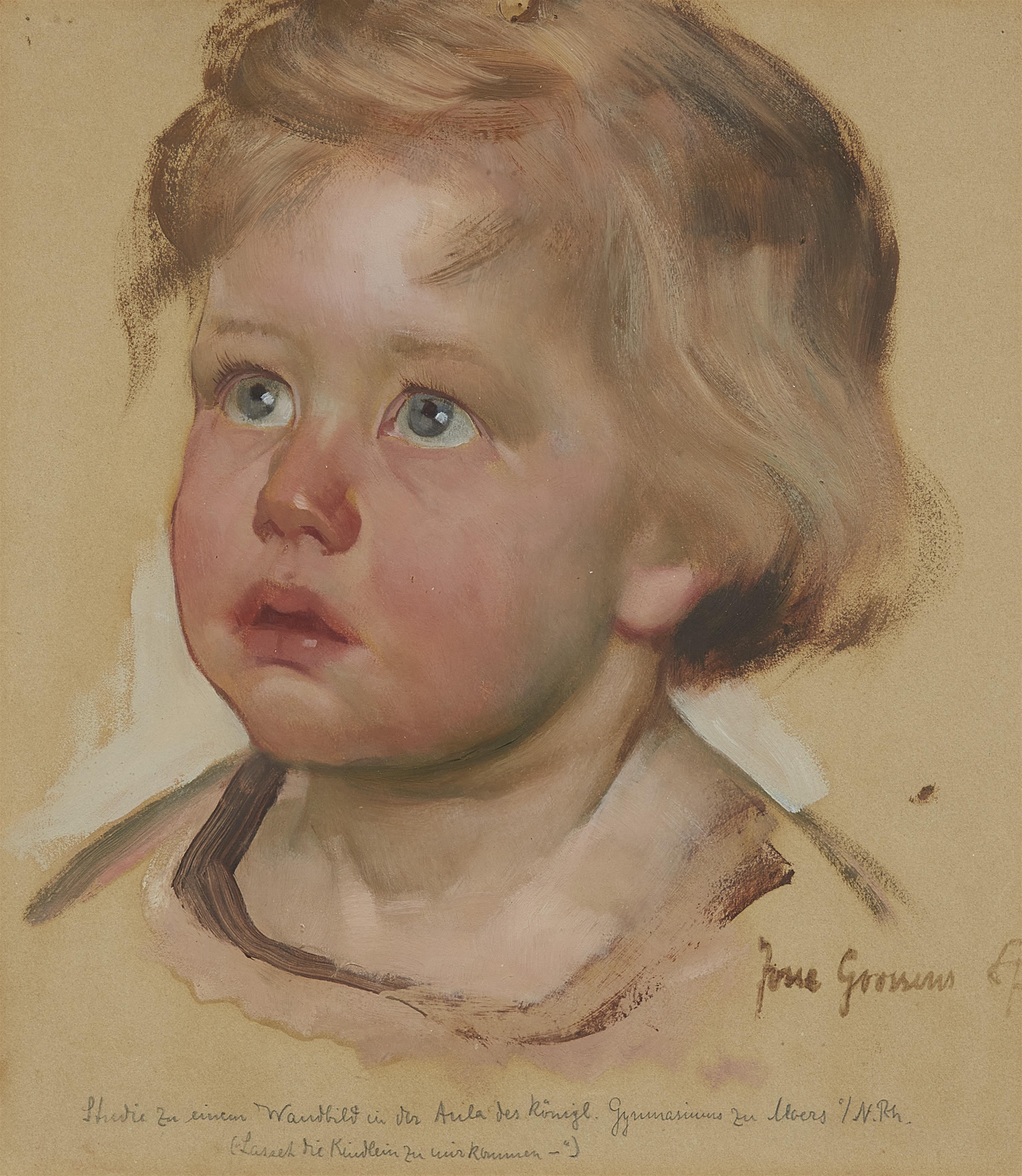 Josse Goossens - Kinderportrait (Studie zum Fresko \