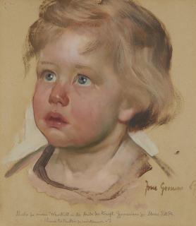 Josse Goossens - Kinderportrait (Studie zum Fresko \