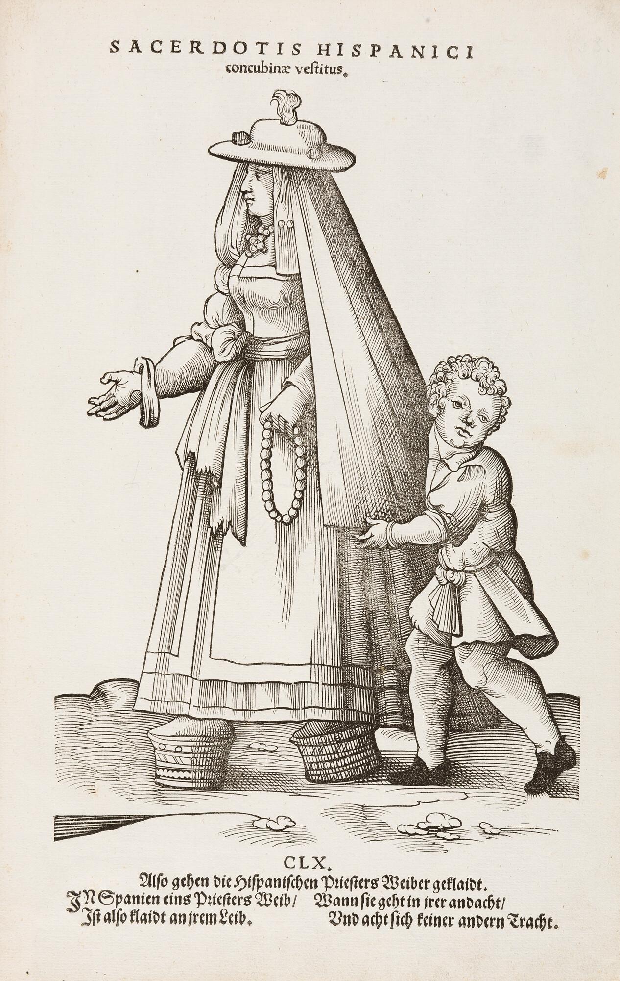 Jost Amman - Sacerdotis Hispanici concubinae vestitus (Also gehen die