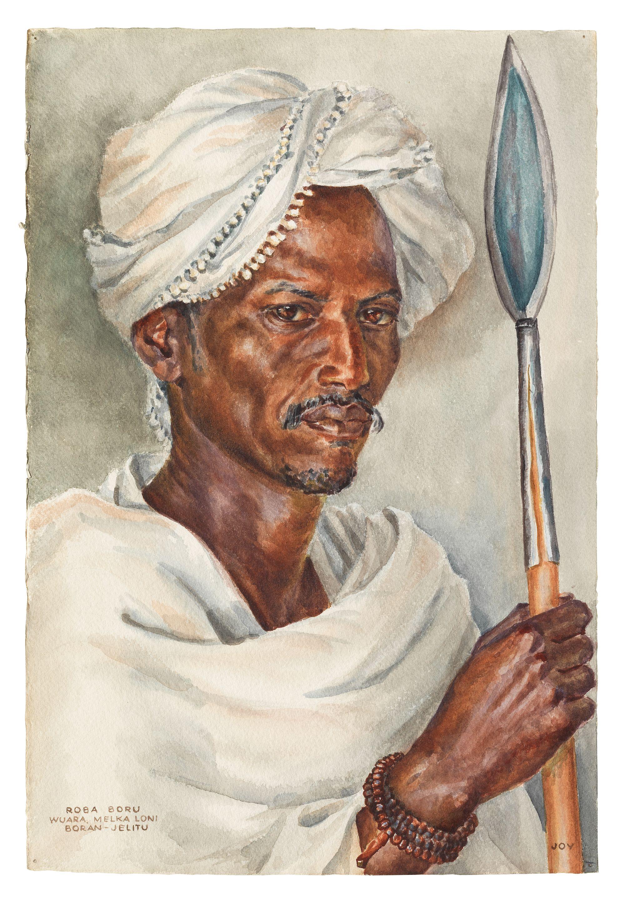 Joy Adamson - Roba Boru and Boko Roba, husband and wife: a pair of portraits