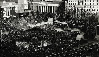 Joy Gerrard - Protest Crowd, London (Trump Visit Protest, Trafalgar Square, July 2018, Version 2) 2020
