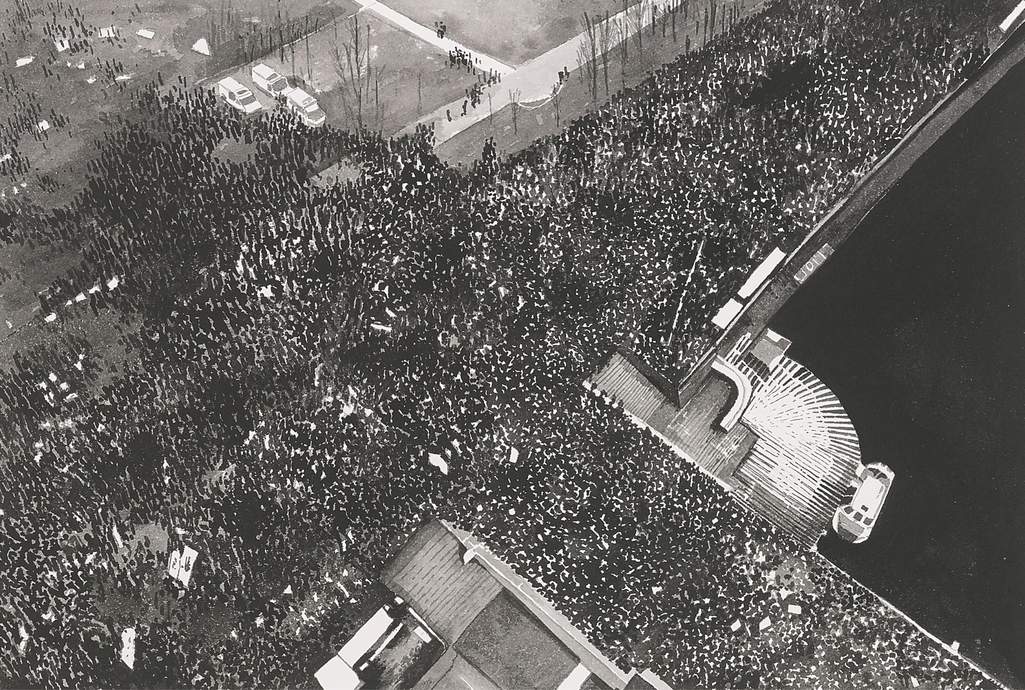 Joy Gerrard - Protest Crowd, Moscow, Russia (Version 1)