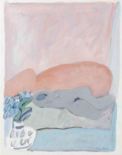 Joy Laville - Nude and Orange Sofa