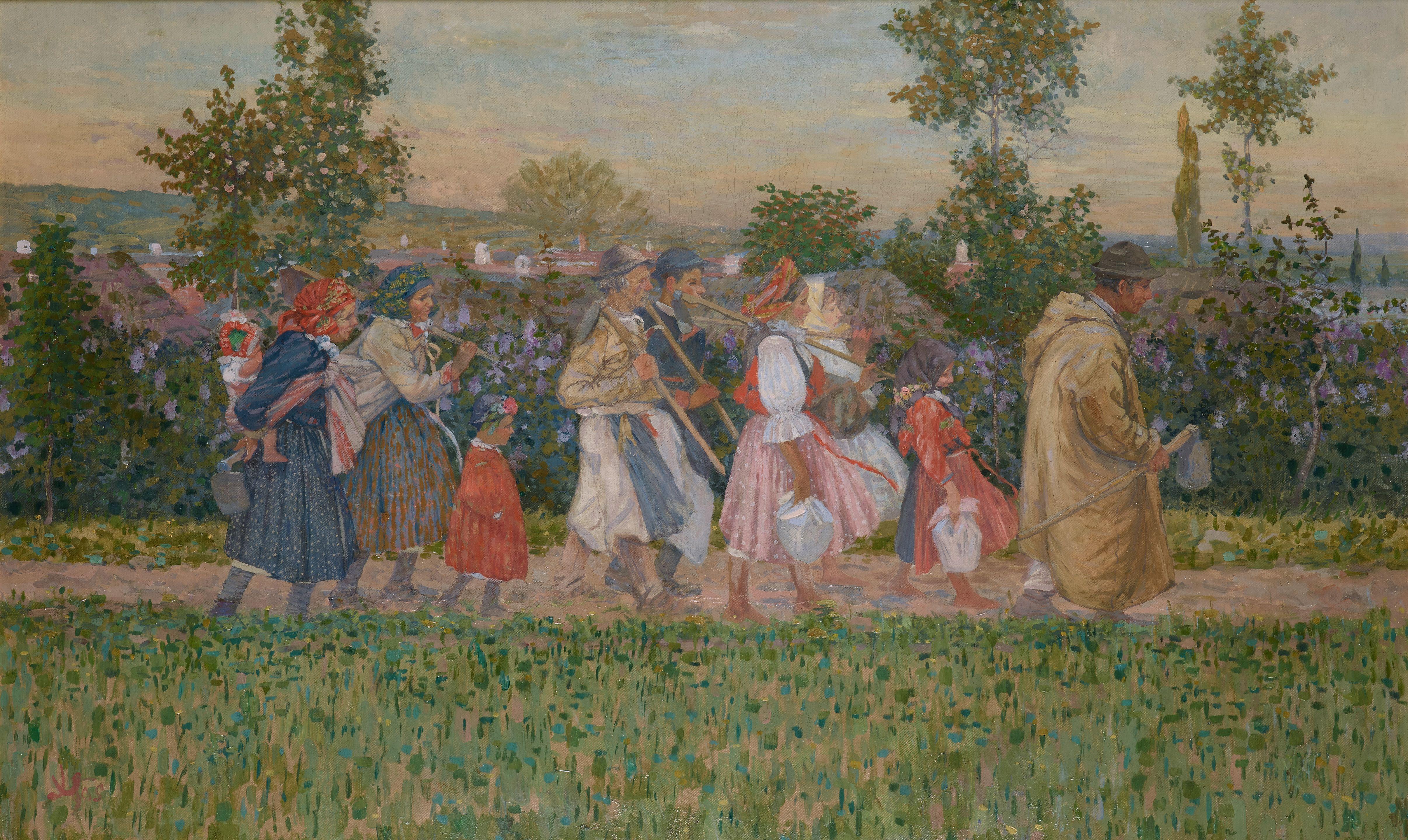 Joža Uprka - Going to the fields