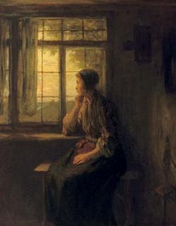Jozef Israels - A young girl by a window