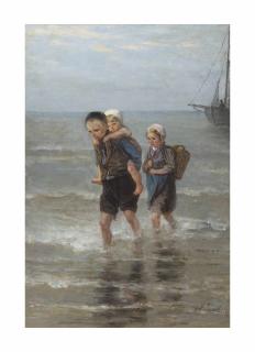 Jozef Israels - Children in the breakers