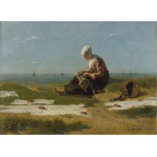 Jozef Israëls - Dutch A Young Woman From Katwijk