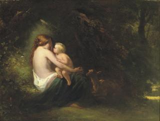 Jozef Israels - Genoveva: a legendary beauty in the forest