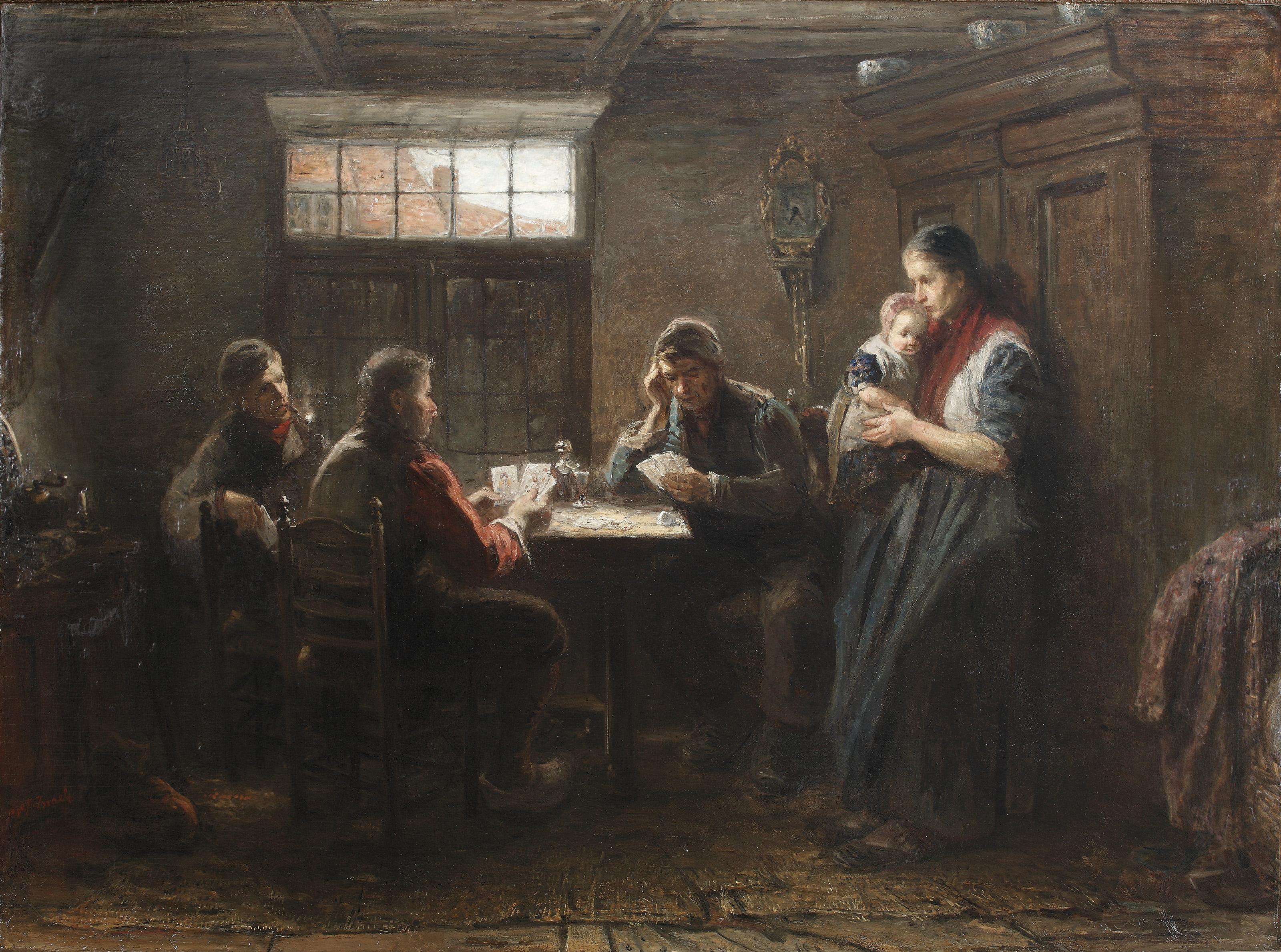 Jozef Israëls - Jour de repos: the card players