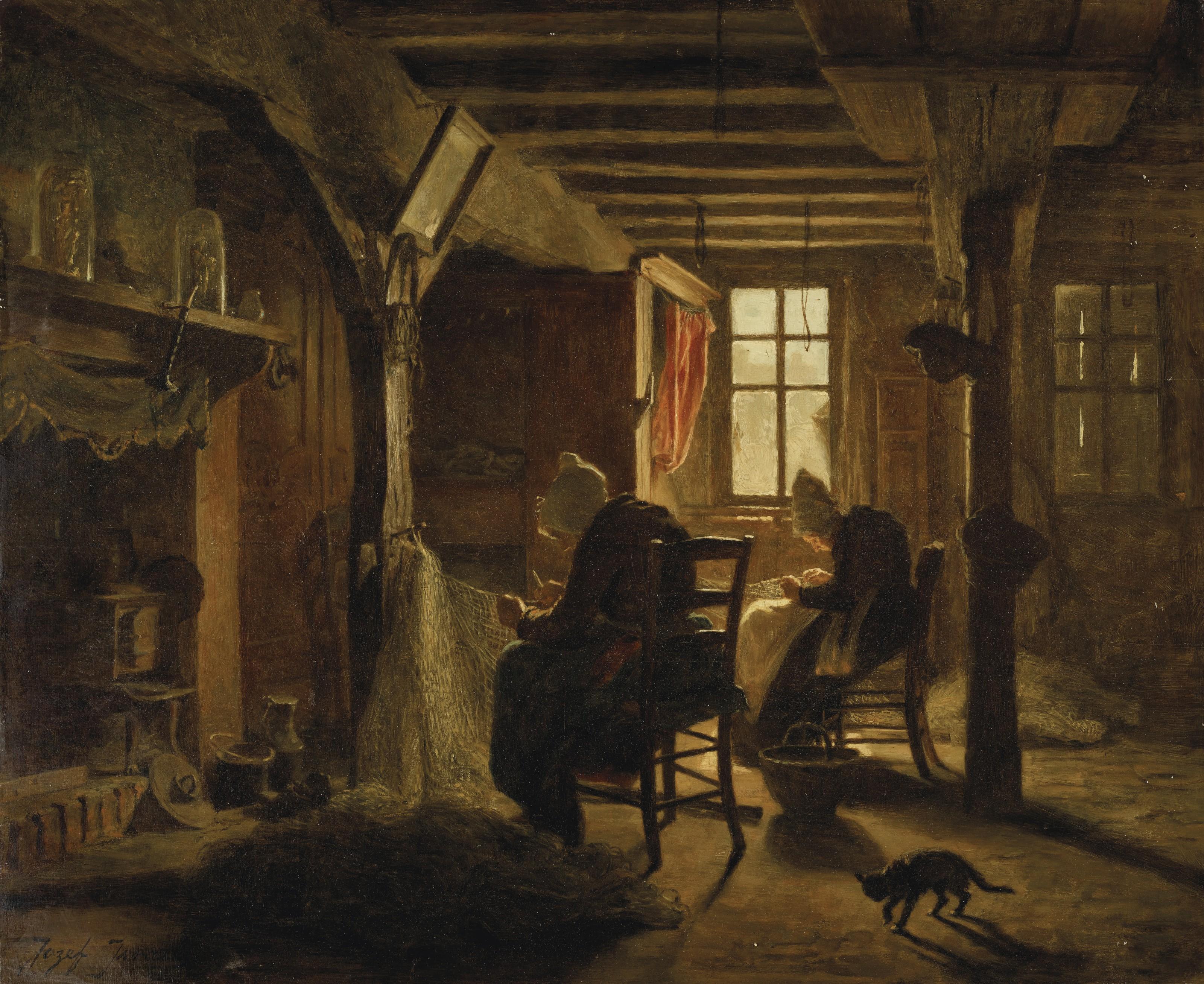 Jozef Israëls - Mending The Nets