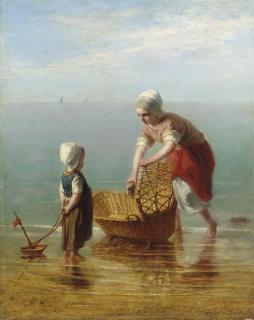 Jozef Israëls - Mother and Child by the Sea