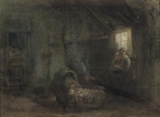 Jozef Israels - Near the fire