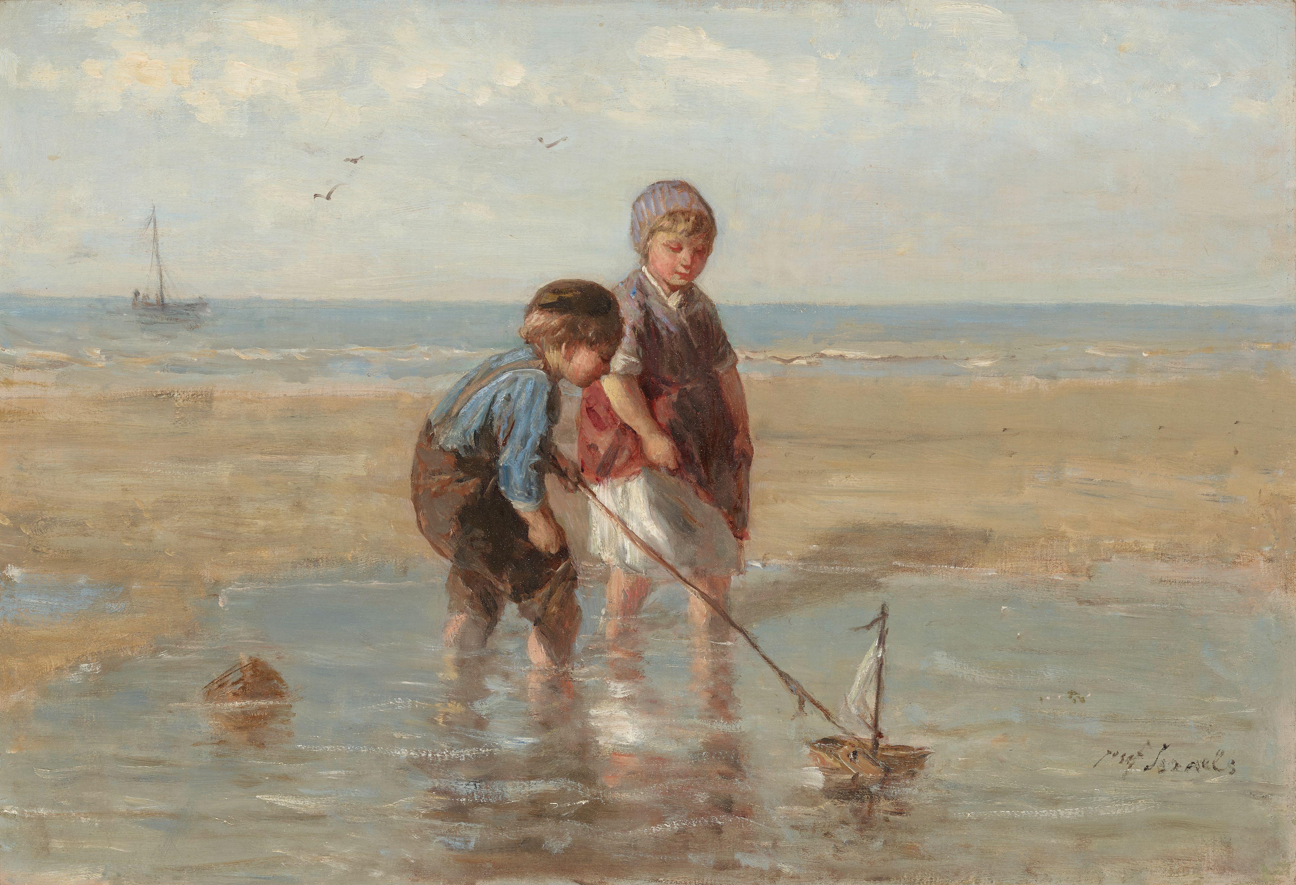 Jozef Israels - The toy sailboat