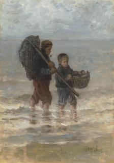 Jozef Israëls - Two Children Wading