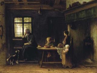 Jozef Israëls - Waiting for Daddy