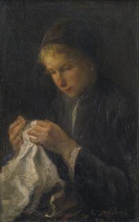 Jozef Israëls - Woman Sewing